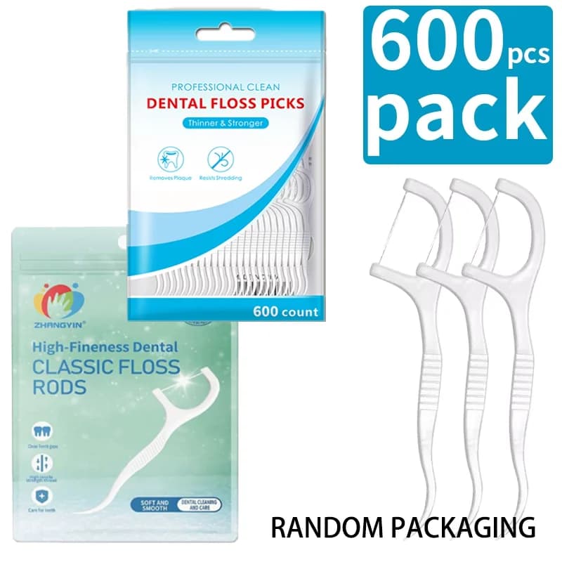 Set of 600/300/150/50 Ultra-Fine Stuzzicadents, Domestic Kit, Portable and Disposable Interdental Wire - Deep Cleaning for Oral Hygiene