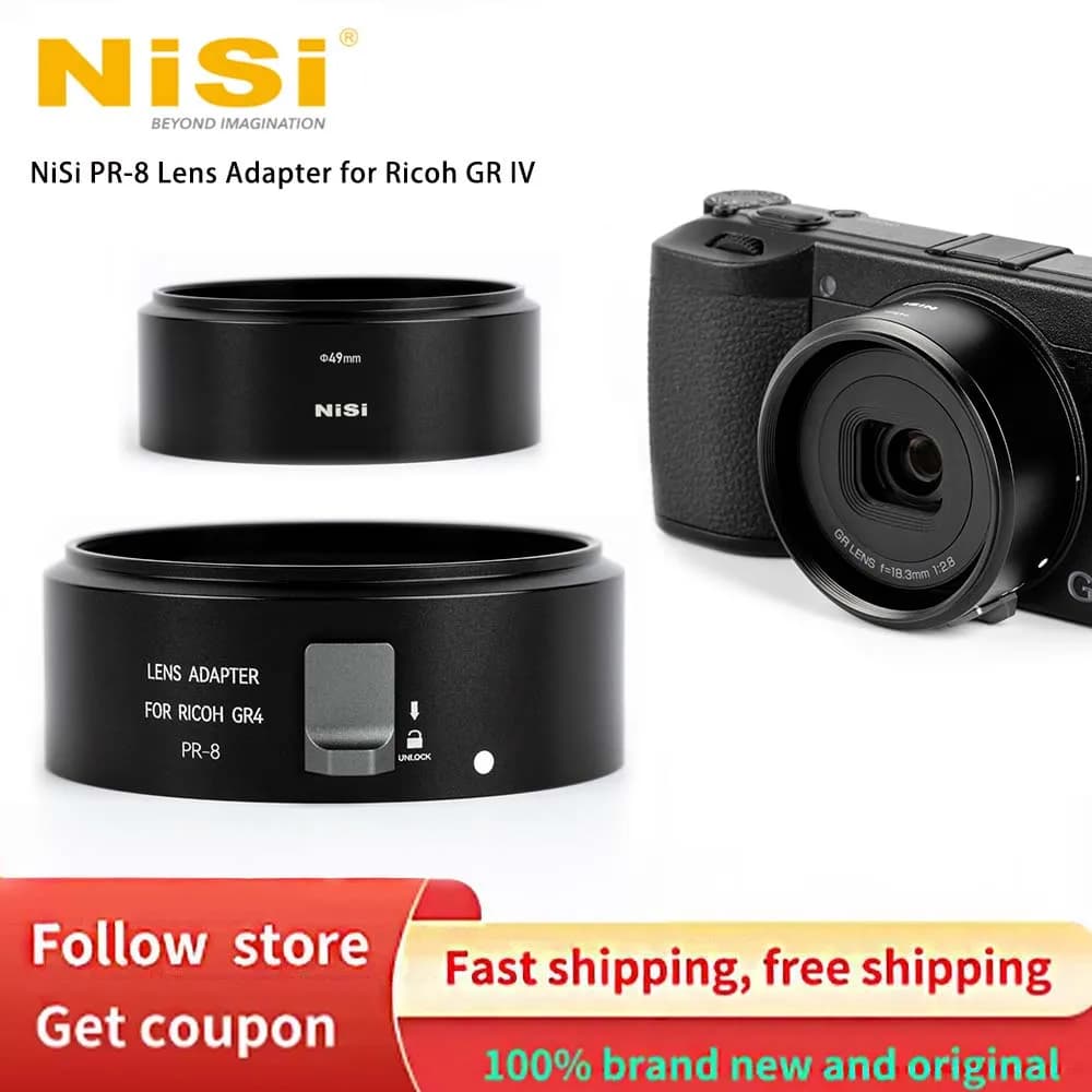 FOR Ricoh GR IV NiSi PR-8 Lens Adapter, 49mm Thread Accessory Bracket Replacement For Ricoh GA-3 Adapter