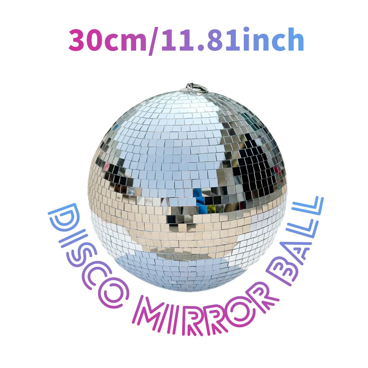 Thrisdar 10/20/30 CENTIMETRI Specchio Sfera di Vetro Riflettente Discoteca DJ Palla d'argento Per La Danza Palcoscenico Festa A Casa Commerciale Finestra Display Decor
