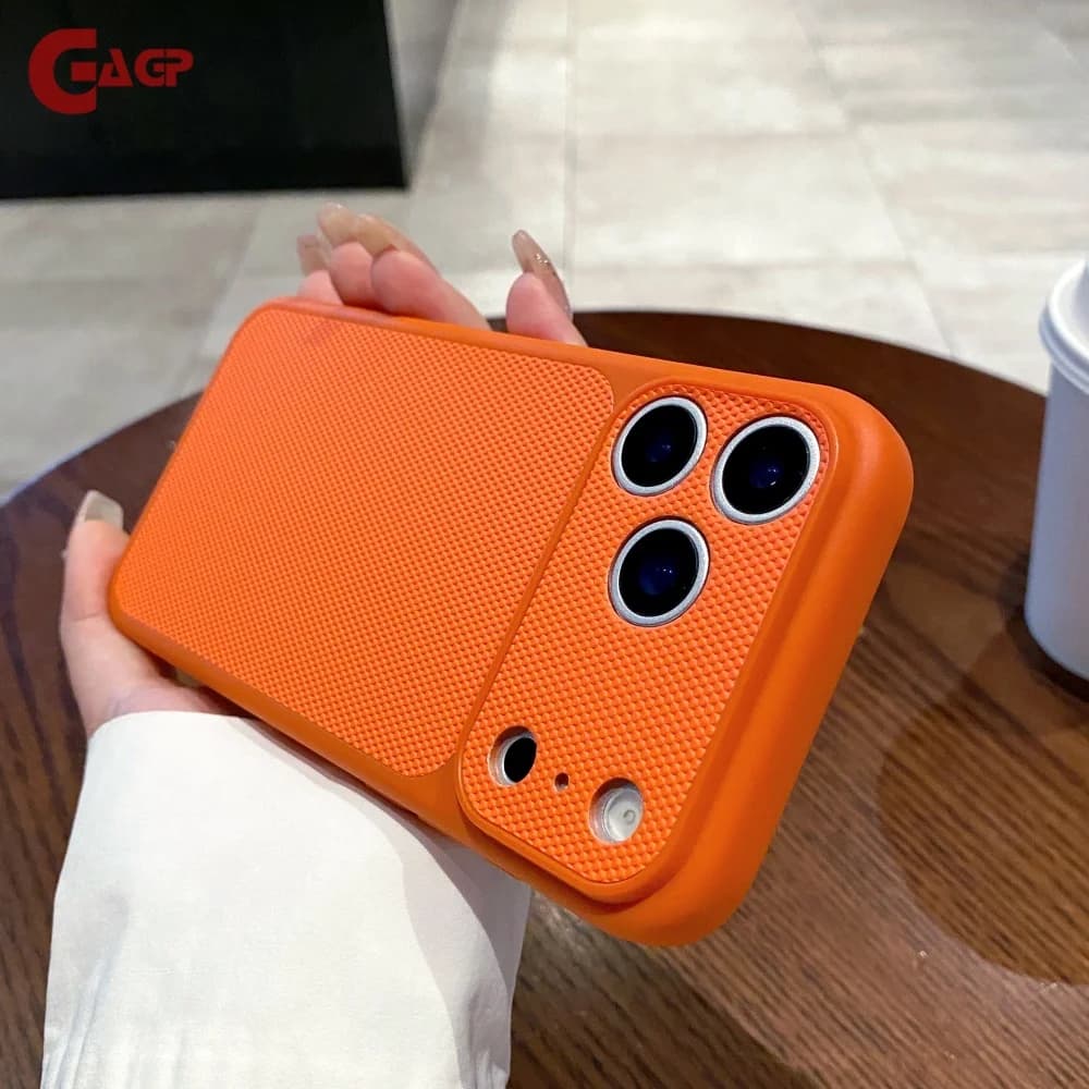 Nuova custodia per telefono con motivo diamante opaco arancione per iPhone 17 Pro Max 16 15 14 13 Pro Max 17Pro Cover posteriore morbida antiurto