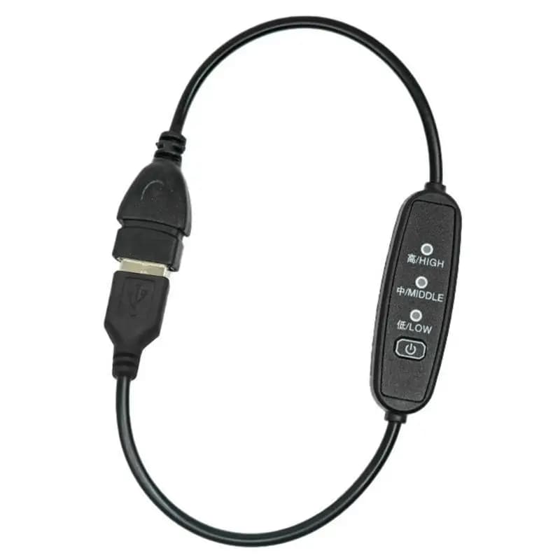 31BA 5V USB Speed Control Line with Switches for Charging and Adjusting Speed and Brightness of USB Fans and Lights
