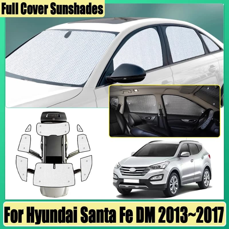 Anti-UV Per Hyundai Santa Fe DM 2013 2014 2015 ~ 2017 Coperture Per Auto Copertura Completa Parasole Parasole Copertura Privacy Blocchi Accessori