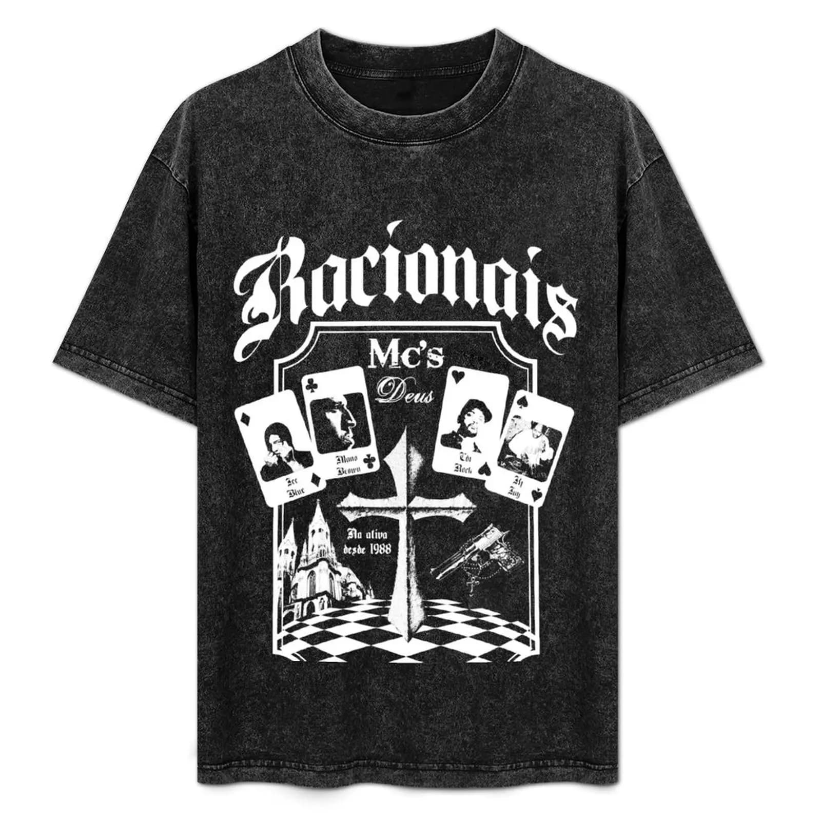 Racionais Mc?s Classic T-Shirt Big and Tall Short Sleeve Tee