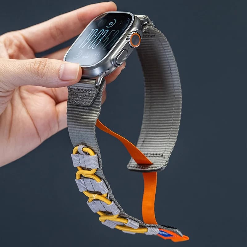 Cinturino sportivo per iWatch Ultra 2 10 9 8 7 SE 6 5 4 cinturino in nylon traspirante per Apple Watch 38mm 40mm 41 42mm 45mm 46mm 49mm