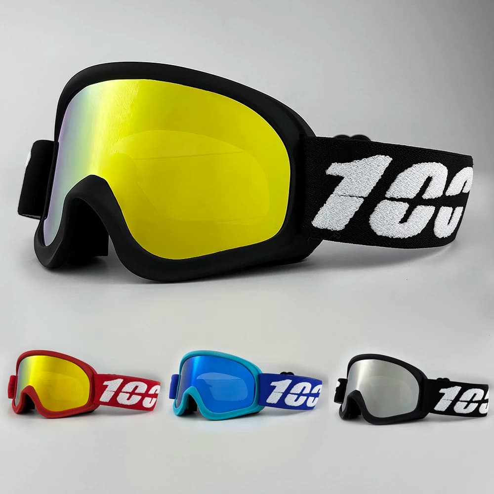 Snowboard Motoslitta Occhiali da sci Sport all'aria aperta Antivento Doppi strati Antiappannamento UV400 Eyewer Maschera da sci grande