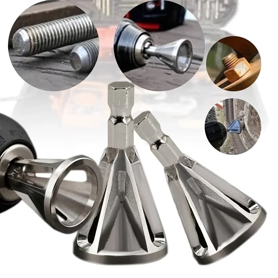 Multifunctional Metal Chamfer Tool Burr Removal External Chamfer Grinding Angle Trimming Fit for All Chuck Electric Drills