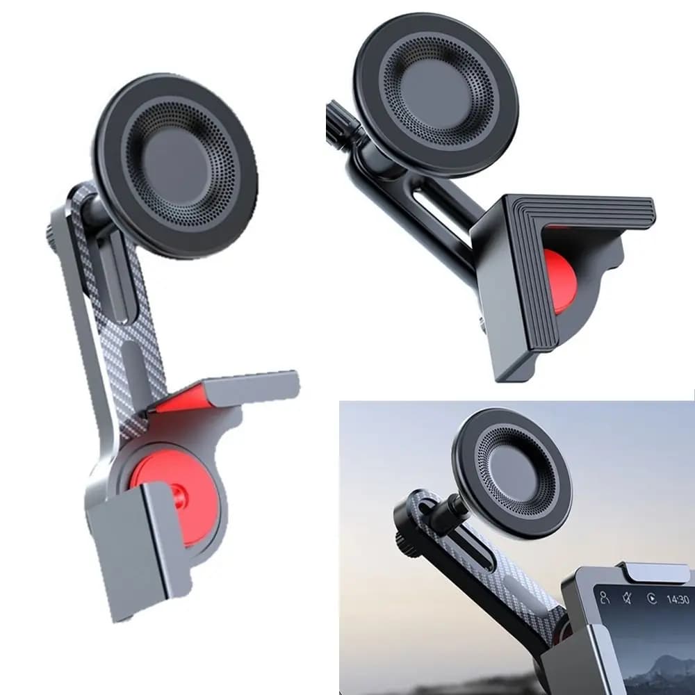 Car Central Screen Magnetic Car Phone Holder 360° Rotatable Anti-Shake Car Monitor Mount Corner Holder Secure Grip Car Holder