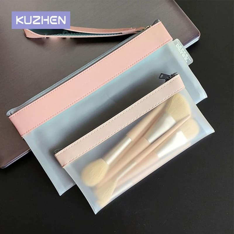 Borse per il trucco di moda donna custodia per cosmetici in TPU/Mesh trasparente pennelli per cosmetici borsa per attrezzi borsa da viaggio custodia per Organizer S M