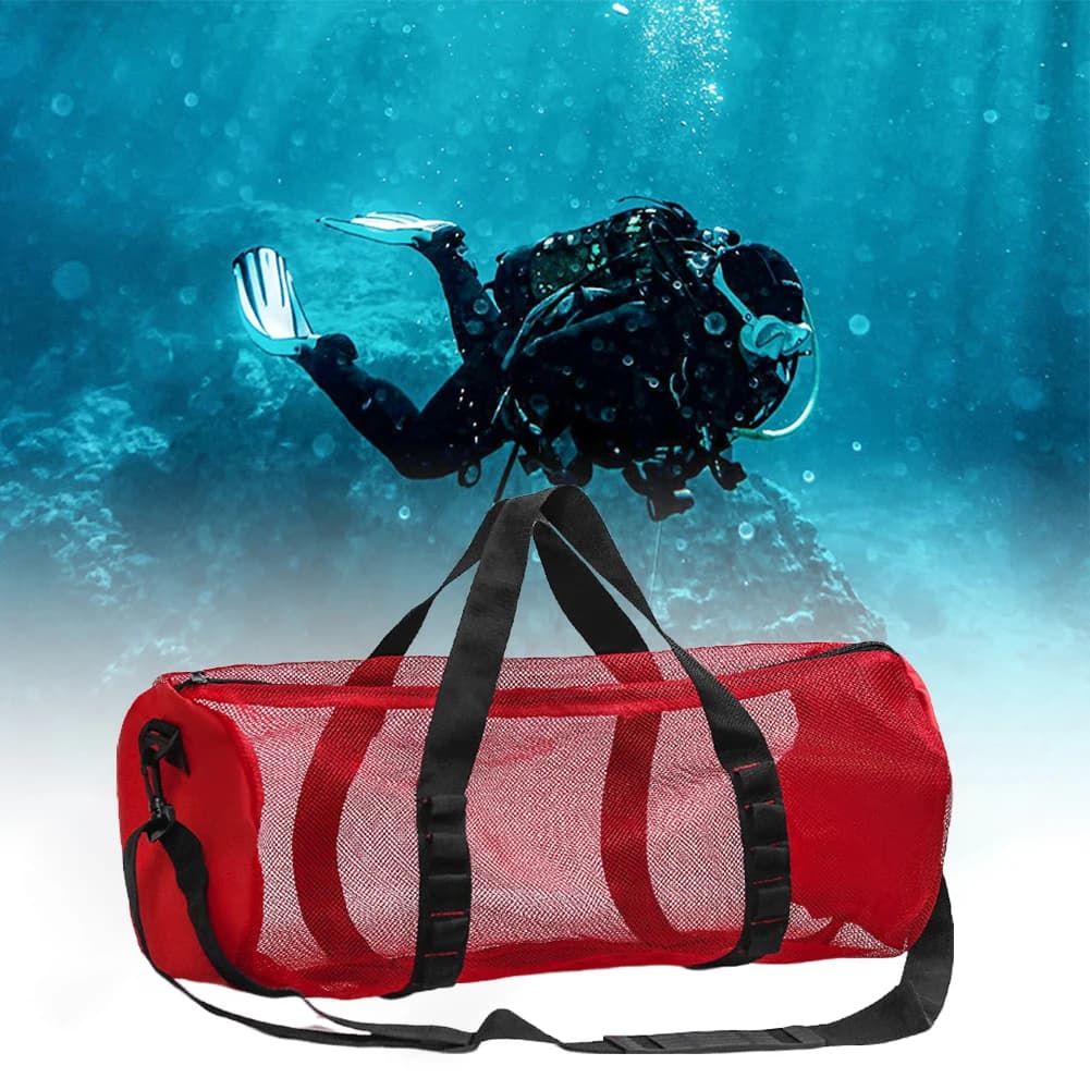 Nylon Beach Dive Mesh Bag Swimming Organizing Pine Bags for Scuba Swim Surfing Equipment for Snorkeling