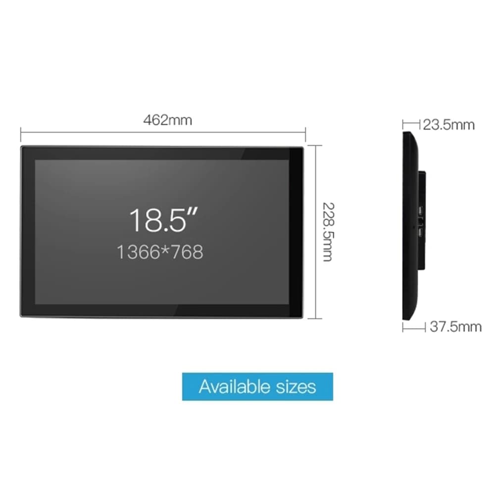 IPS HD Touch Screen 16GB Auto-Rotate 18.5" 21.5" WiFi Digital Photo Frame Playback (MP4/AVI/MP3) Clock APP Control (Acrylic)