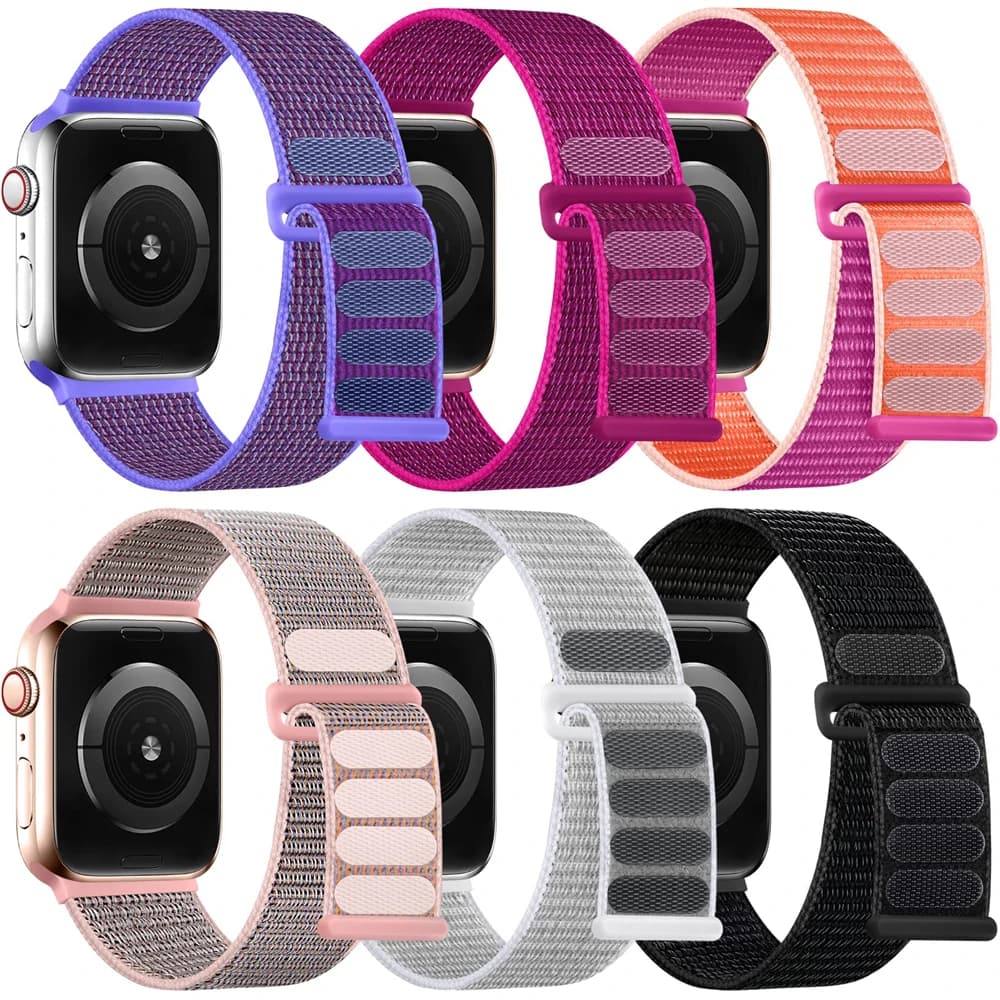 Anello sportivo per cinturino Apple Watch Ultra 2 49mm 44mm 40mm 45mm 42/41/38mm Bracciale orgoglio in nylon cinturino iwatch serie 9 8 7 6 5 4 3 se