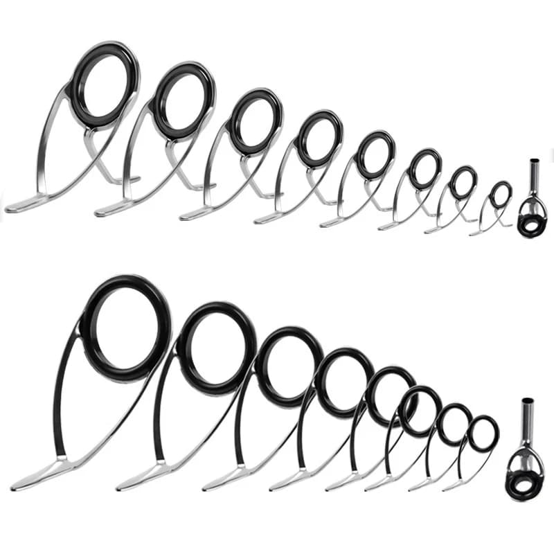 9 pieces guides for fishing rod repair kit ring ceramic ring spinning casting pole eyes reconstruction kit replacement accessories for fishing