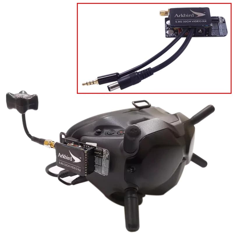 1 pz 7.4-17.6S Arkbird Video occhiali HD ad analogico 5.8G 32CH ricevitore di trasmissione dell'immagine per Fatshark Skyzone DJI V1 V2 occhiali