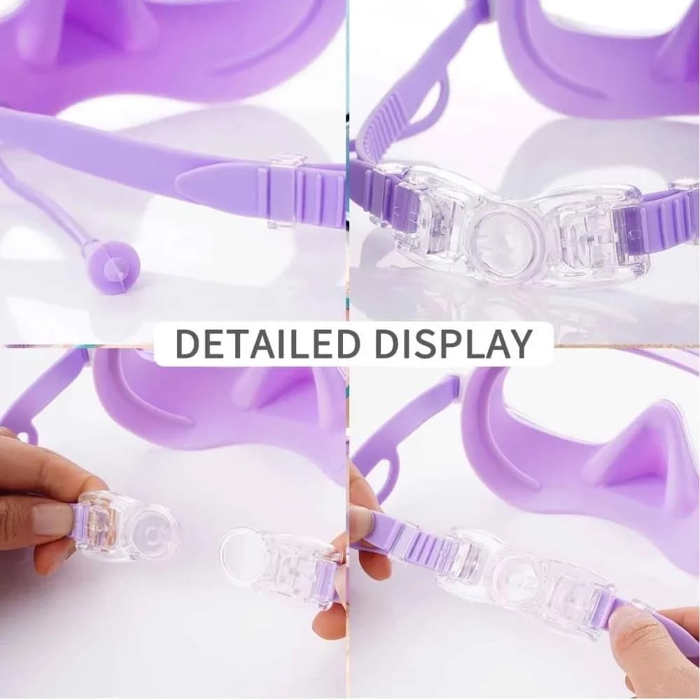 Clear Vision Silicone Swimming Glasses HD View Big Frame Swim Goggles Anti-fog UV Protection Swimming Goggles Boys Girls