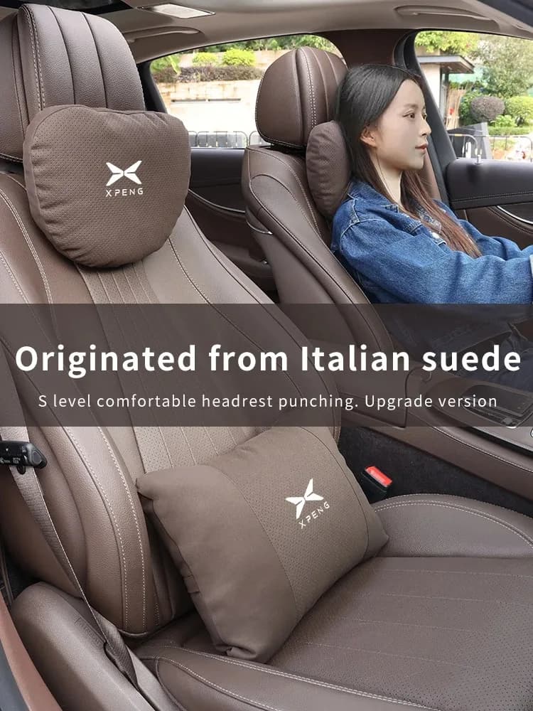 Per XPENG P5 P7 G3 G6 G9 X9 N5 F57 Auto Poggiatesta Supporto per il collo Sedile Cuscino lombare Traspirante Morbido Cuscino per il collo Accessori auto