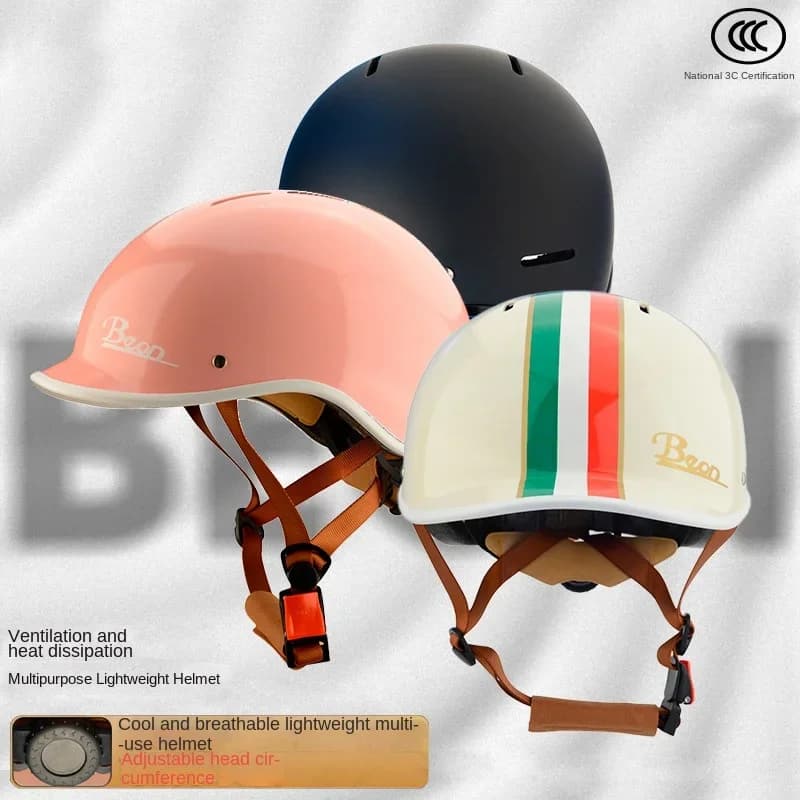 Beon helmet electric bike summer me ultra light retro bike electric half helmet safety helmet woman helmet motorcycle