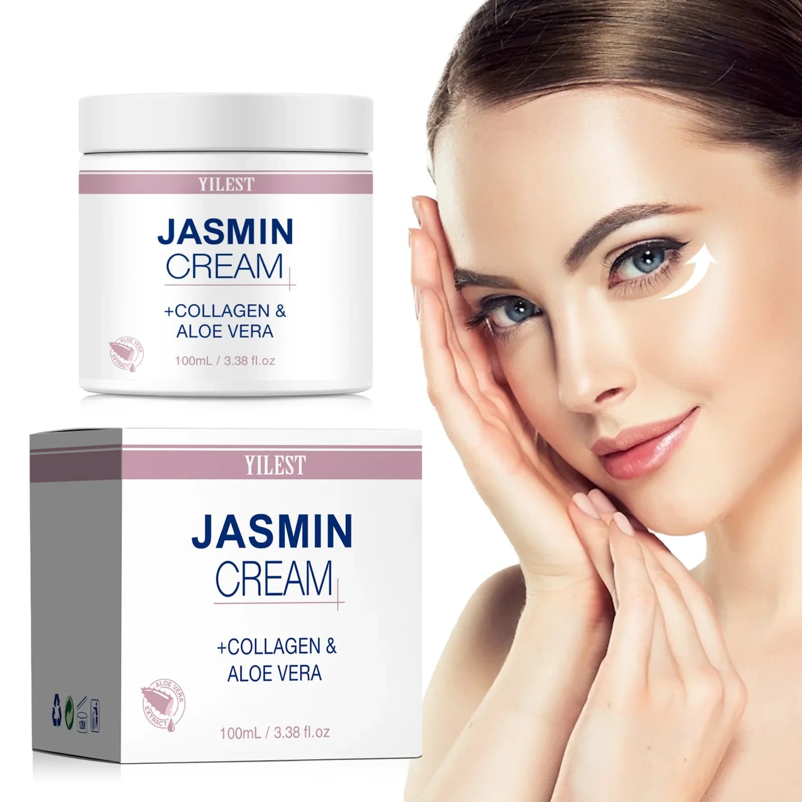 Eye Lift Cream Anti Aging Dark Circle Rugs Rassodante Gonfiore Skin Care Removing Thin Lines Cream for eyes to collagen to jasmine