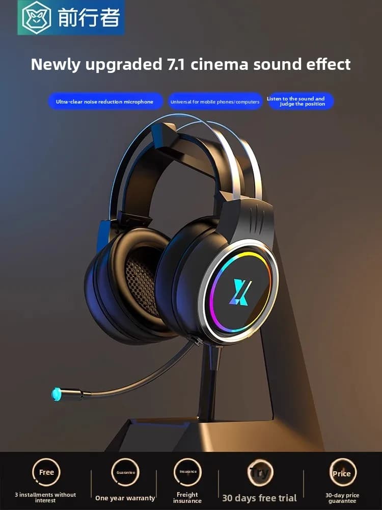 EWEADN X8 computer headset wired gaming special headset, wireless bluetooth, desktop chicken with microphone