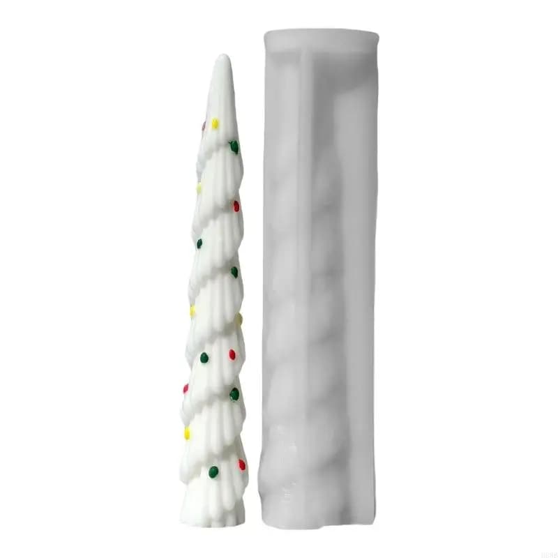 Stampo silicone candele per alberi Natale H8WB per sapone per candele per pilastro fatto a mano in resina epossidica