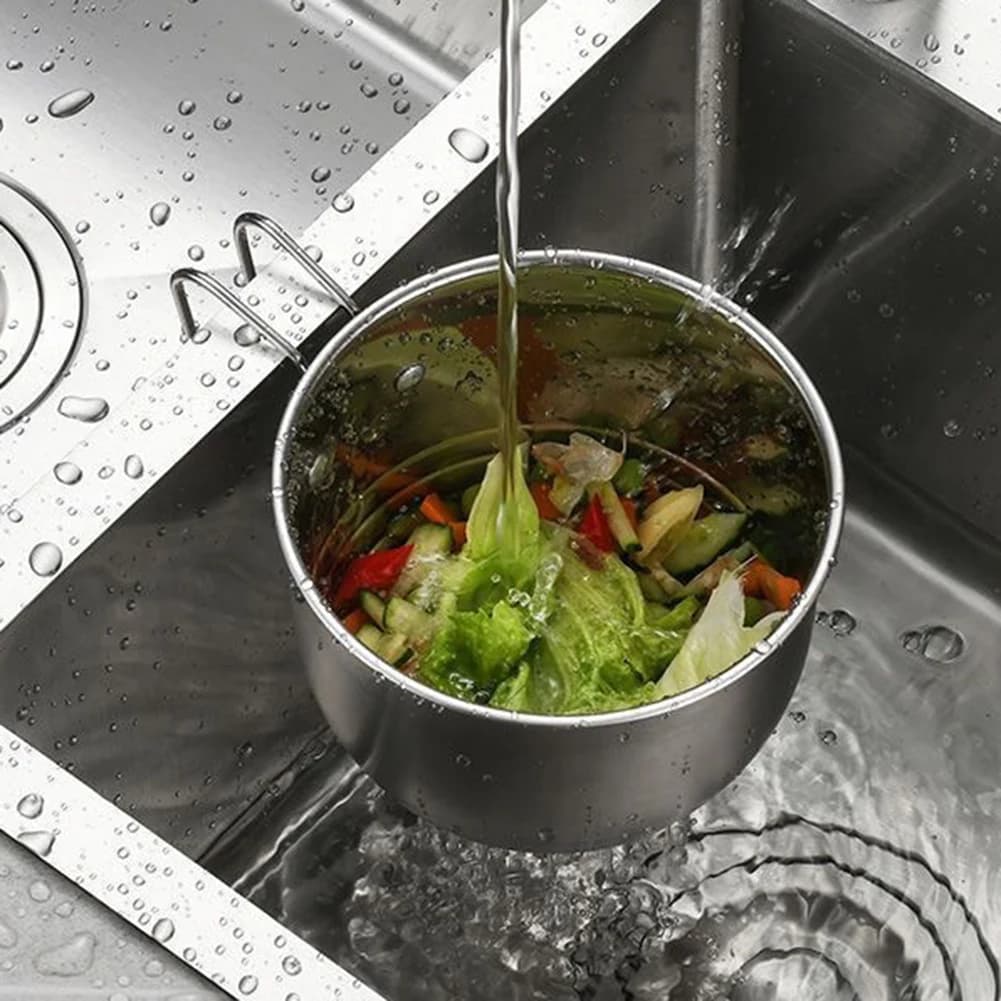 1 pz cestello di scarico per lavello da cucina lavello in acciaio inossidabile filtro per rifiuti alimenti verdure filtro sospeso cestello organizzatore di stoccaggio