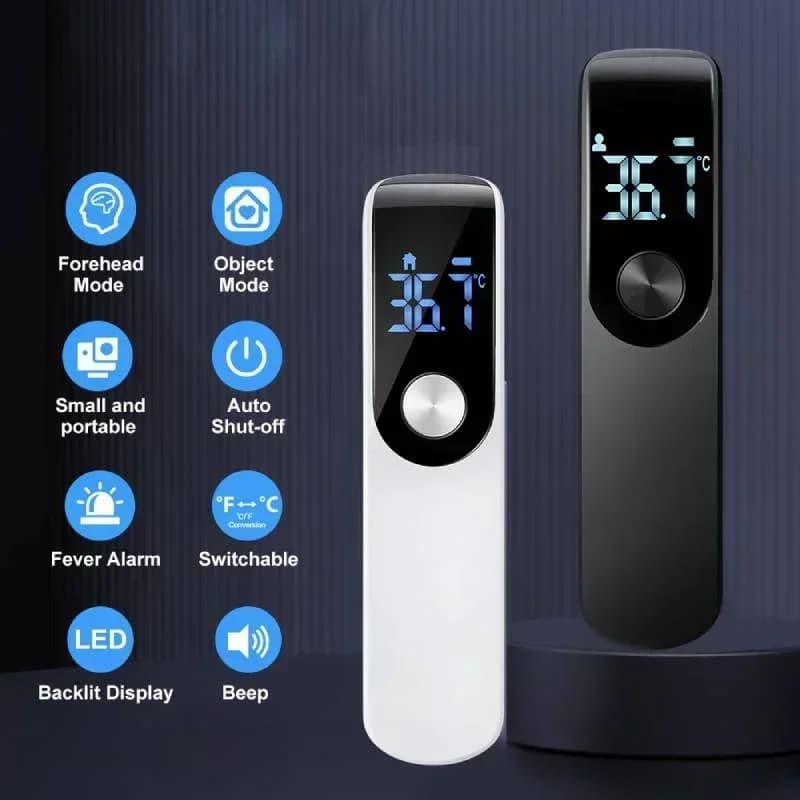 Termometro auricolare per temperatura corporea laser senza contatto Termometro per febbre a infrarossi LCD digitale per uso domestico medico Infantile adulto