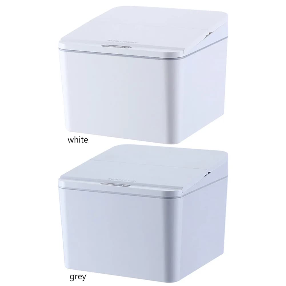 Cestino Automatico Intelligente con Coperchio 4L, Bidone della Spazzatura a Batteria/Ricaricabile per Casa e Ufficio, Cestino Elettrico con Sensore da Scrivania