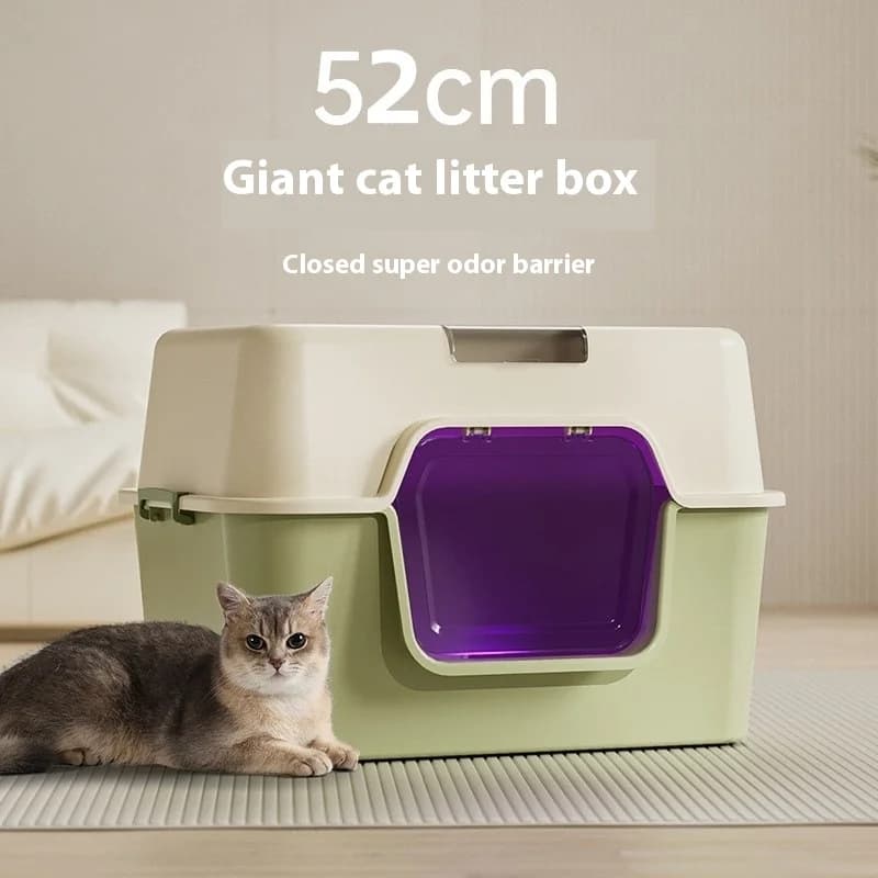 Nuova grande lettiera per pane, toilette rialzata semichiusa sovradimensionata, lettiera antispruzzo