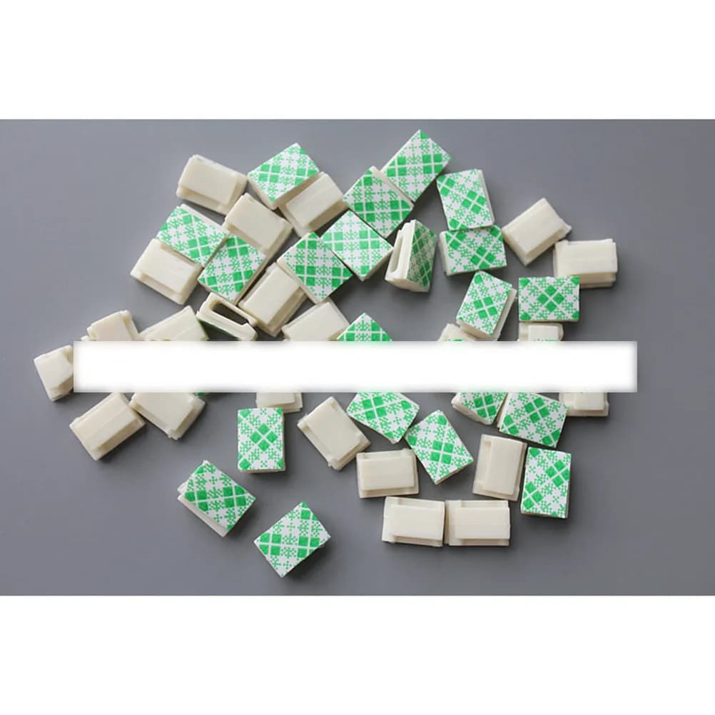 60Pcs Wire Clips Nylon66 Adhesive Cable Holder Fixed Wire Clamp for Neatly Arranging Wires Electric Cable Tie Holder Resistant