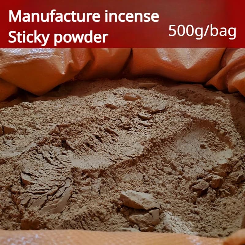 500g di incenso in polvere indonesiano manuale Nanmu Elm polvere appiccicosa casa tempio ancestrale pacchetto di incenso Zen appeso materiale aromatico
