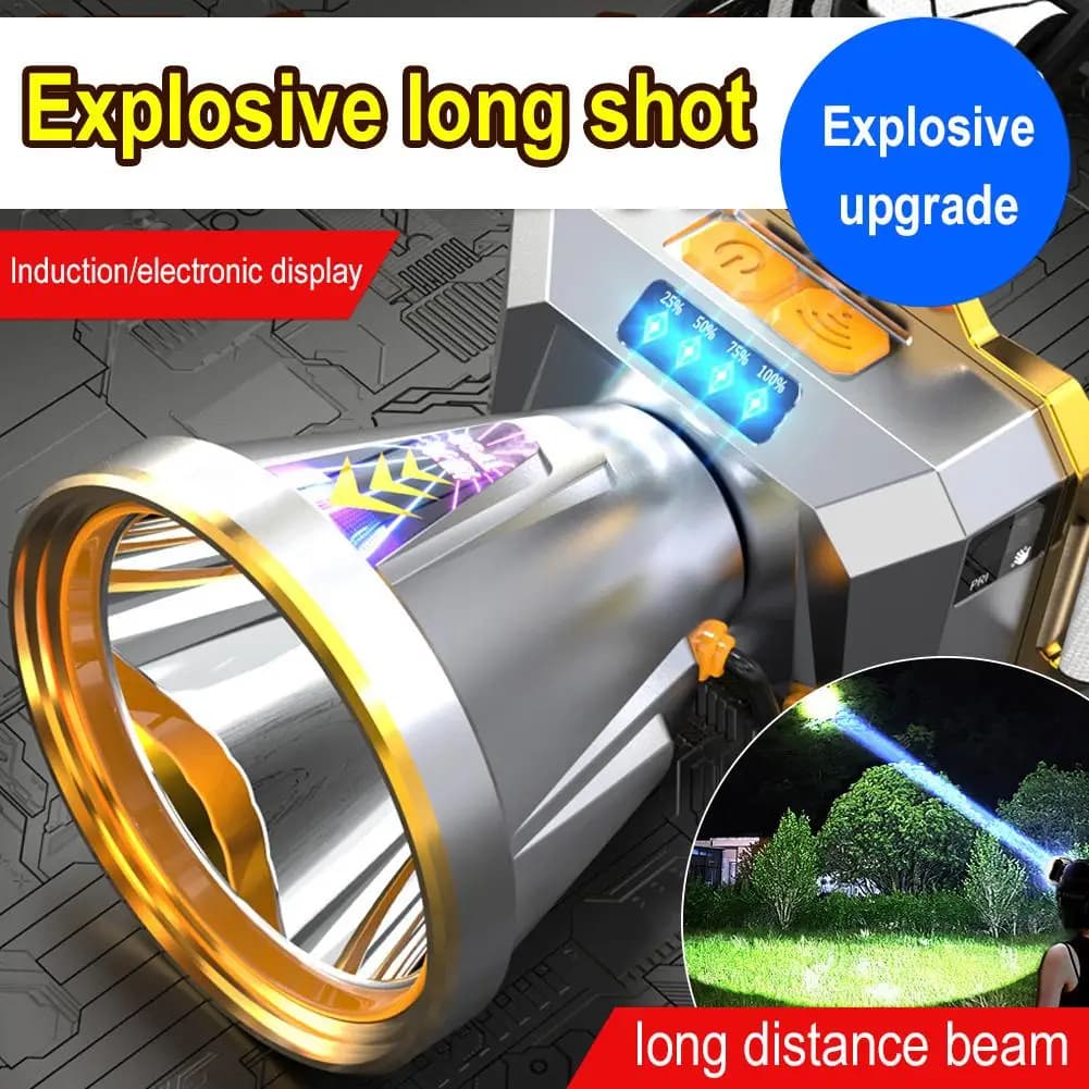 LED Front Lamp Strong Flashlight Super Bright Mounted On Head Rechargeable Night Fishing Head For Outdoor Home Use
