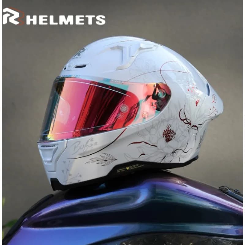 DOT ECE Certification，RR HELMETS Full Face Motorcycle Helmet, Hot Stamping Technology Printing，Moto Casco Capacete