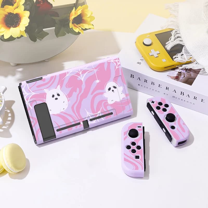 Adorabile custodia protettiva Little Ghost per Switch Oled, Cover morbida in TPU sottile per Console Nintendo Switch, accessori per giochi NS