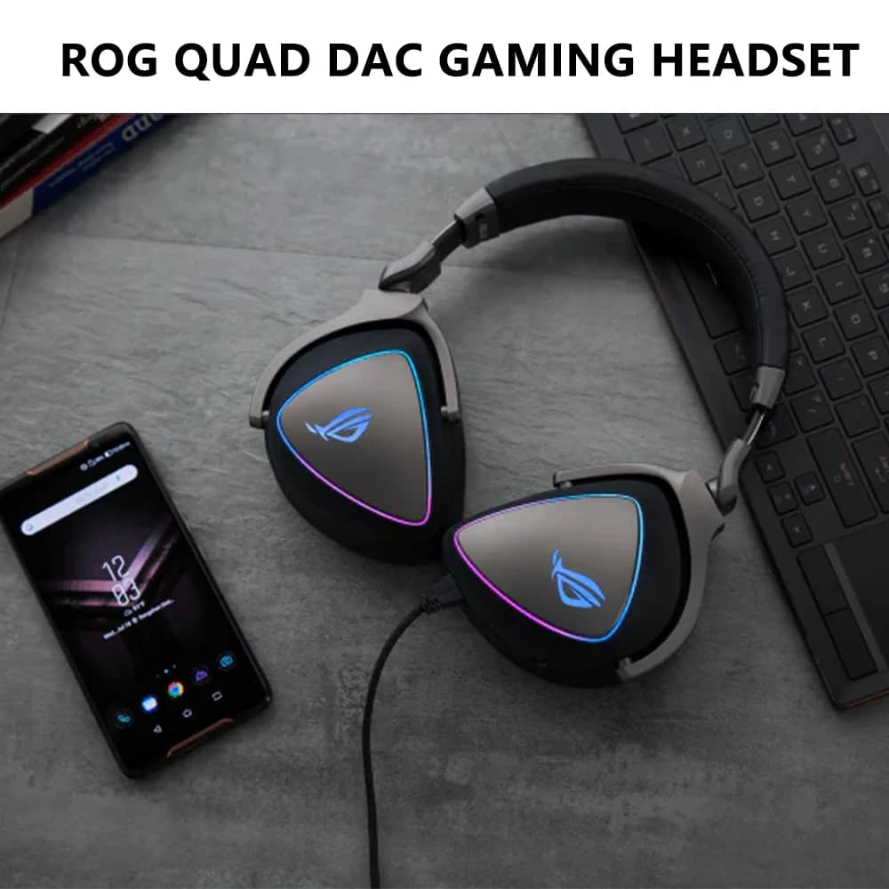 ASUS RGB QUAD-DAC GAMING HEADSET USB over-ear headphones at 7.1 PS4 PS5 Xbox One PS4 PS5 Xbox One Soft headset with noise cancelling
