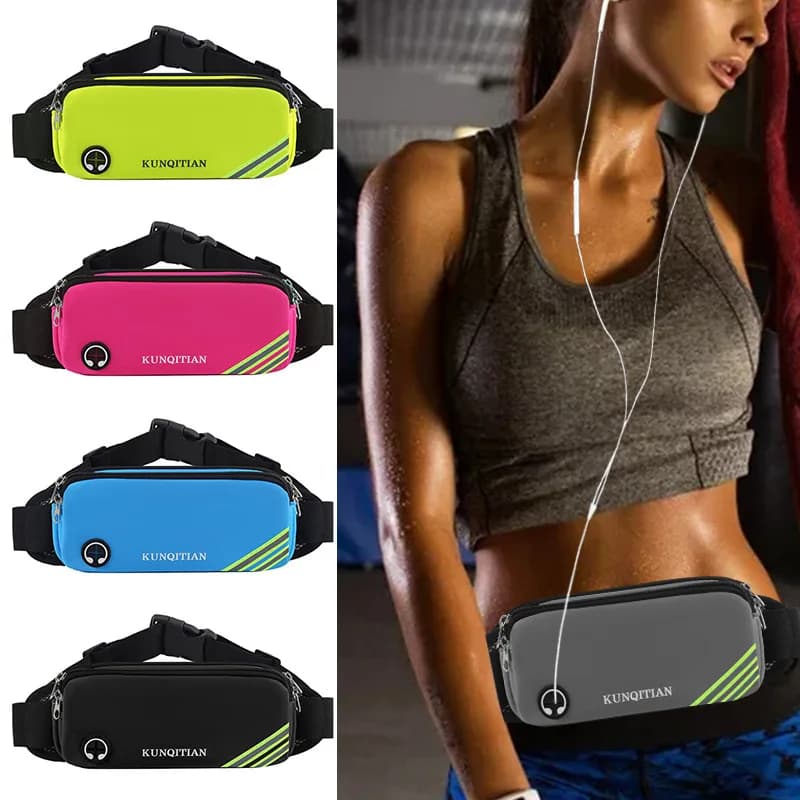 Lightweight Polyester Sports Waist Bag, Multifunctional Waist Bag for Men and Women, 7.5 Inch Cellular Waist Bag, Cycling and Fitness Waist Bag