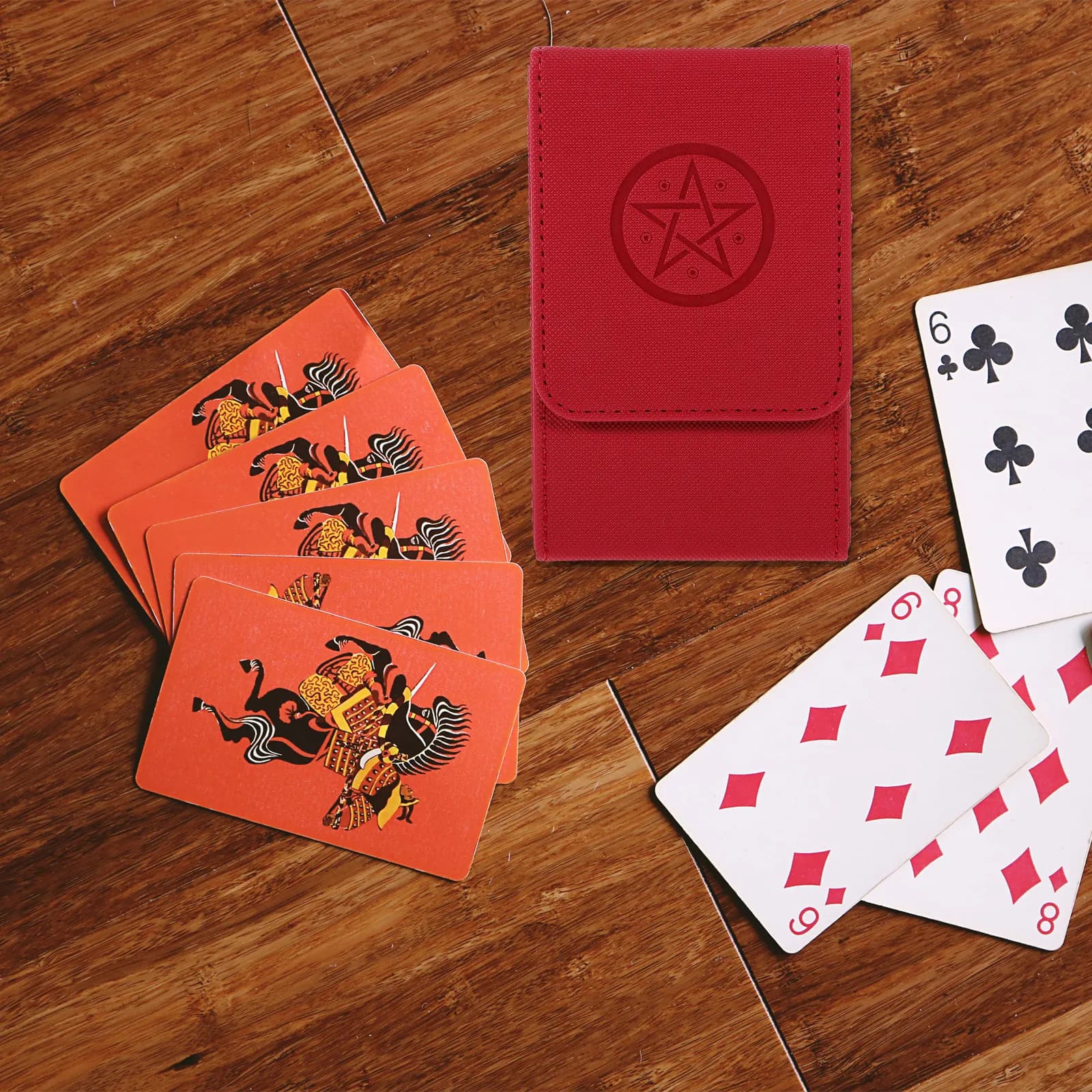 Scatola per Carte dei Tarocchi in PU, Custodia Impermeabile Rettangolare per Mazzi di Tarocchi e Accessori Wiccan