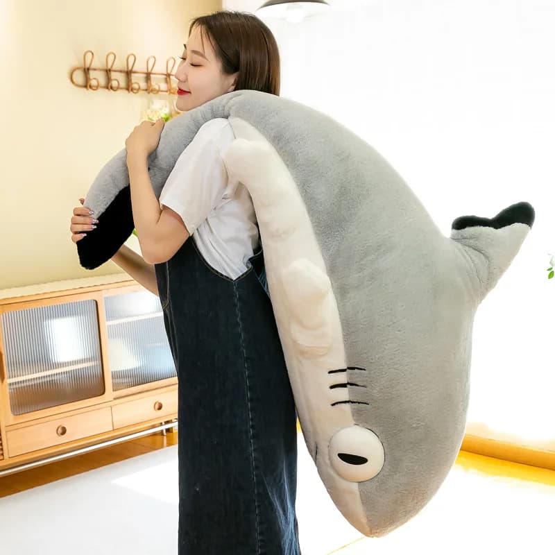 70-130 cm di Grandi Dimensioni Peluche Peluche Squalo Peluche Giocattoli di Peluche Dormire Carino Cuscino Cuscino Peluche Regalo Per I Bambini
