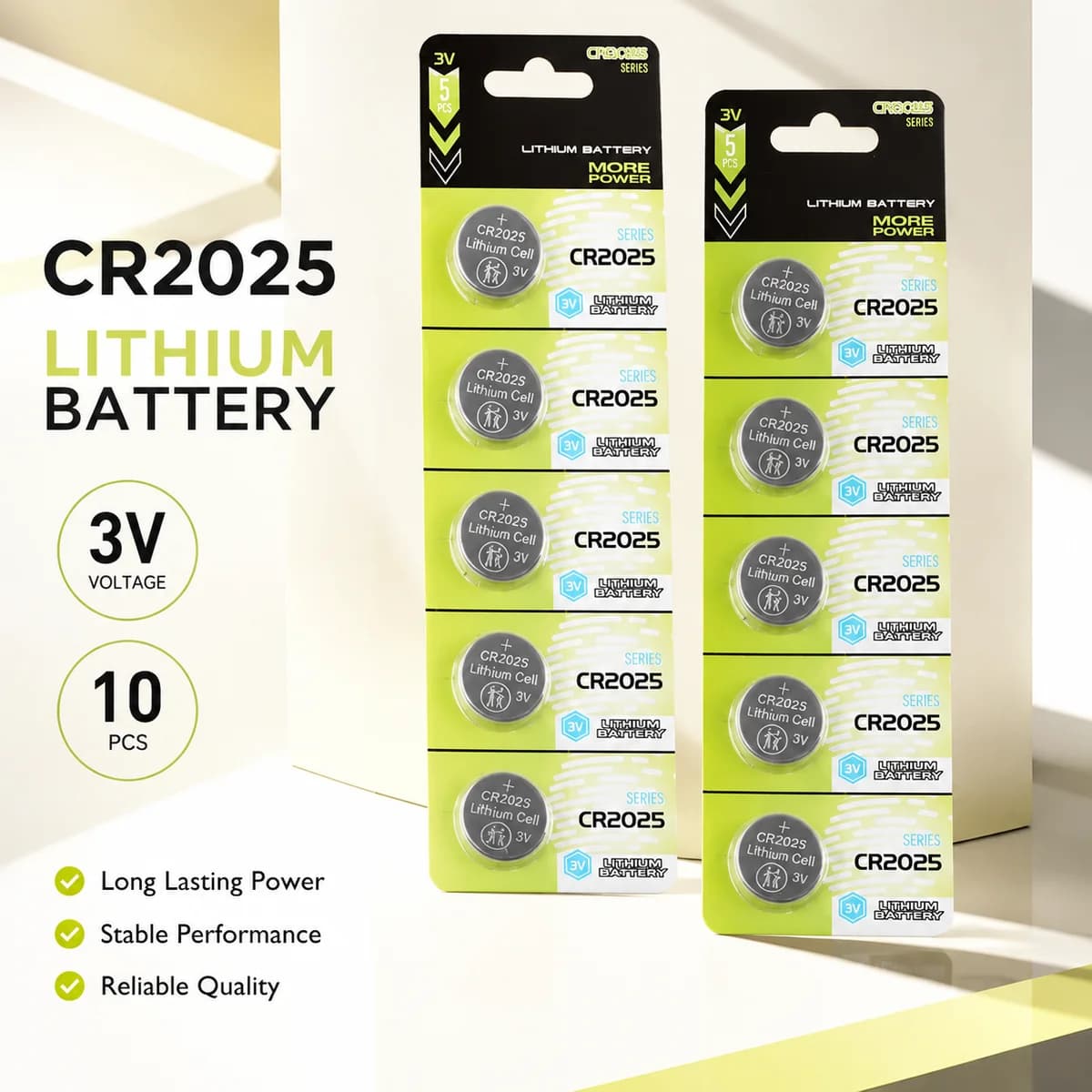 Lithium Coin Cell Battery CR2025 3V 5/10PCS Replacement Button Cell For Remote Control Toy Digital Thermometer