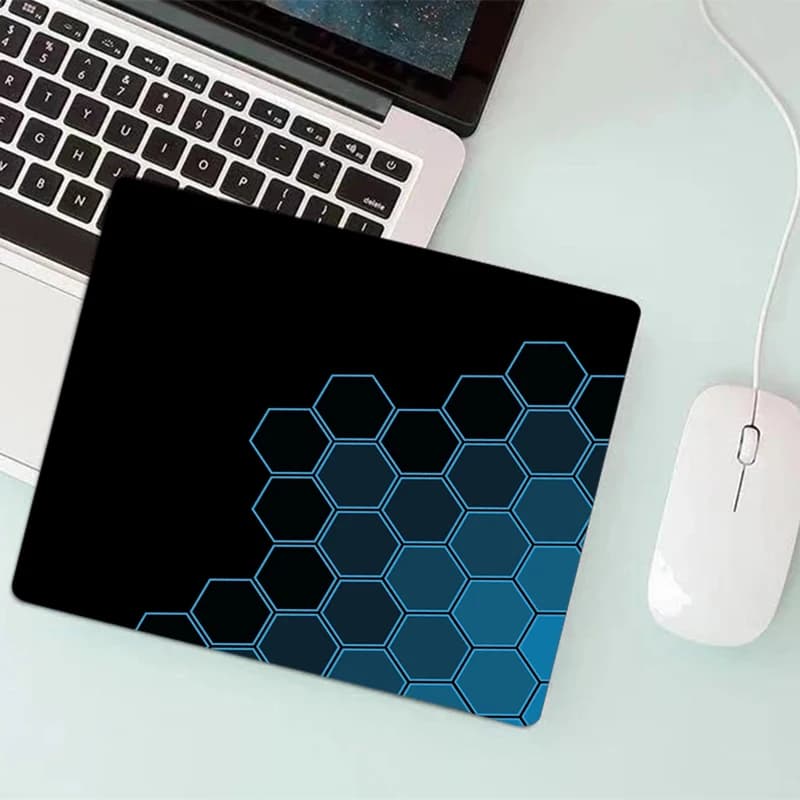 Tappetini da tavolo per tastiera con bordo di bloccaggio piccolo Tappetino per mouse per PC Gabinete Mausepad Tappetino da tavolo per computer Arte geometrica Accessori per ufficio da gioco