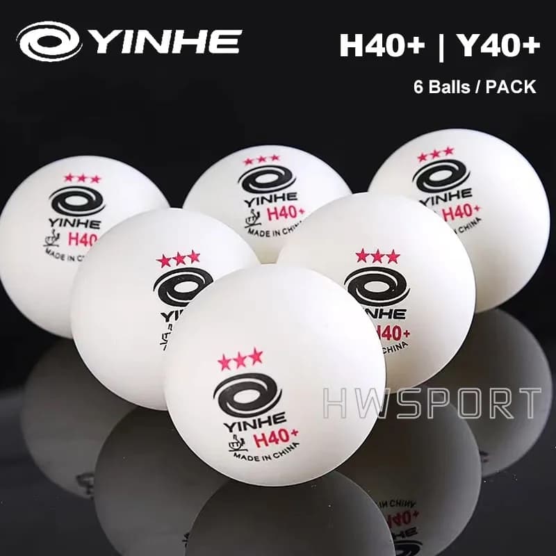 YINHE 3 stelle Y40 + H40 + palline da Ping Pong 6 palline/confezione con palline da Ping Pong approvate ITTF nuovo materiale
