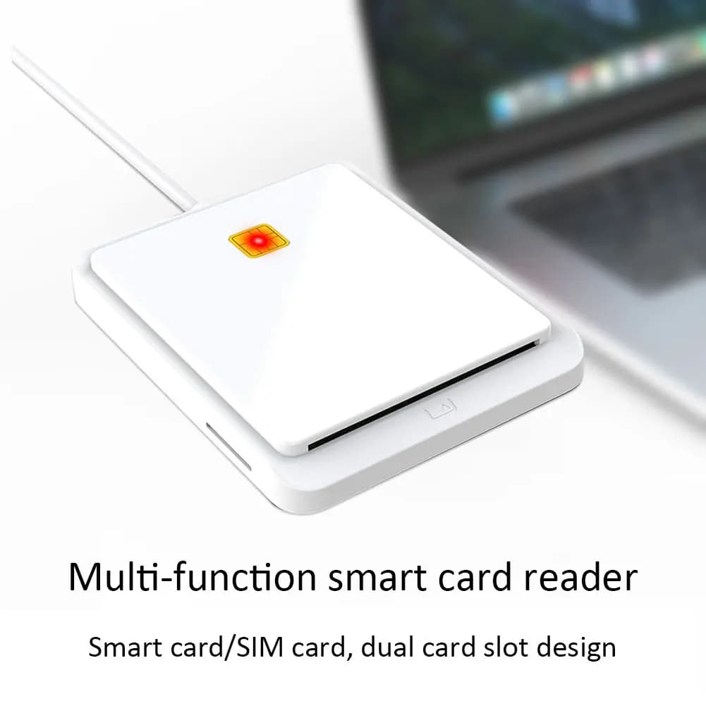 USB 2.0 Smart Card Reader Memory for ID Bank SIM CAC Connector Adapter
