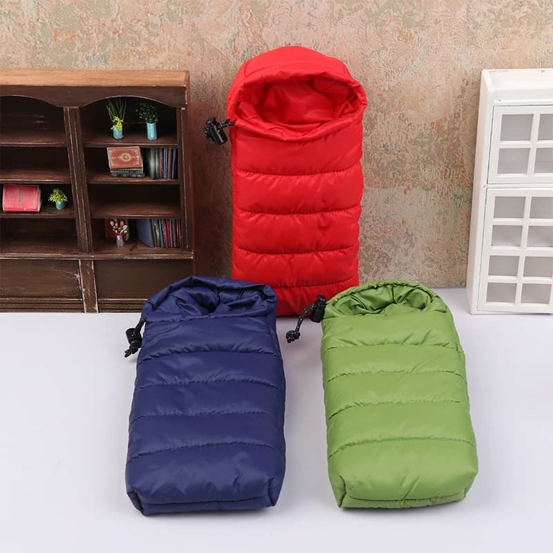 Creative Doll House Simulation Sleeping Bags Bedroom Furniture Toys Doll House Accessories for Outdoor Camping Scene Decoration