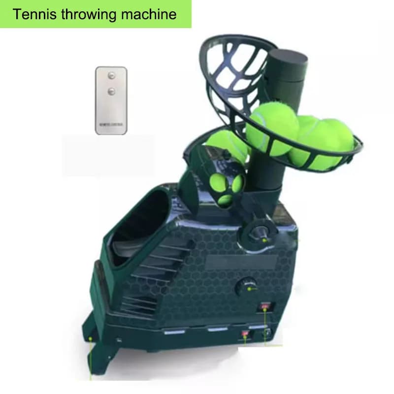 Macchina da lancio per tennis Macchina per la consegna di palline per giocatore singolo Attrezzatura per l'allenamento pratico Macchina per servire self-service senza rec