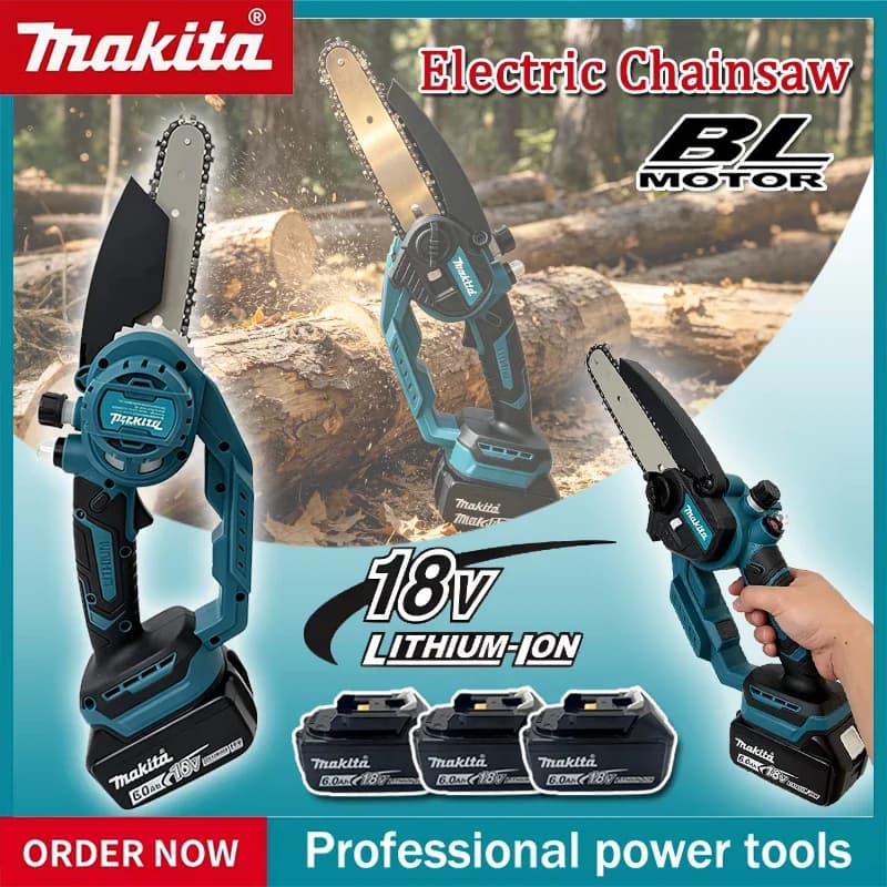 Makita 8 Inch Brushless Electric Chainsaw 6 InchTelescoping Pole Chainsaw Cordless Garden Tree Pruner Cutting Tool for 18V