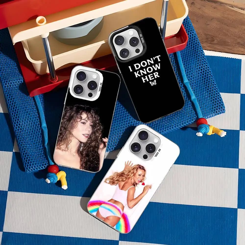 Singer M-Mariah C-Carey Phone Case For IPhone 17 16 15 14 13 12 11 Pro Max Plus Color Shockproof Back Silver Cover