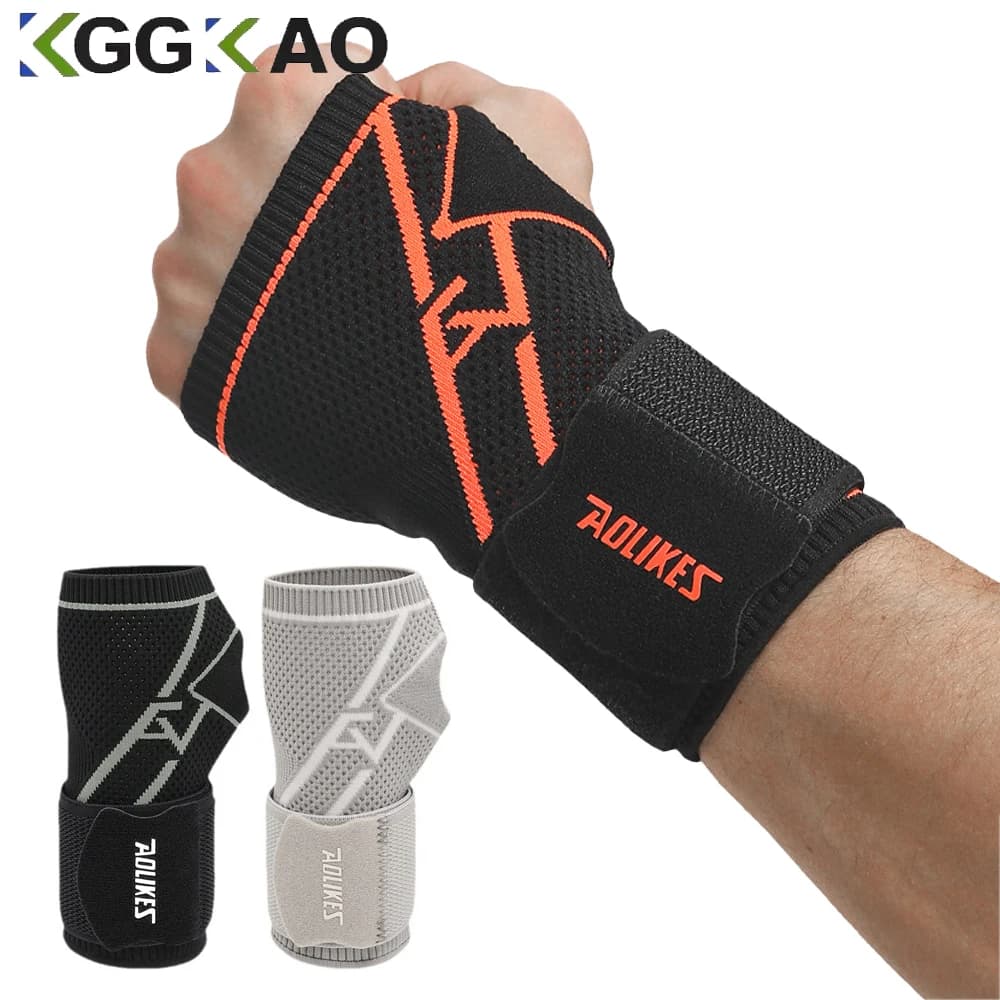 Fascia da Polso 1 Pezzo, Supporto Compressivo per Mano e Polso con Cinghia per Fitness, Sollevamento Pesi, Tendinite, Sindrome del Tunnel Carpale