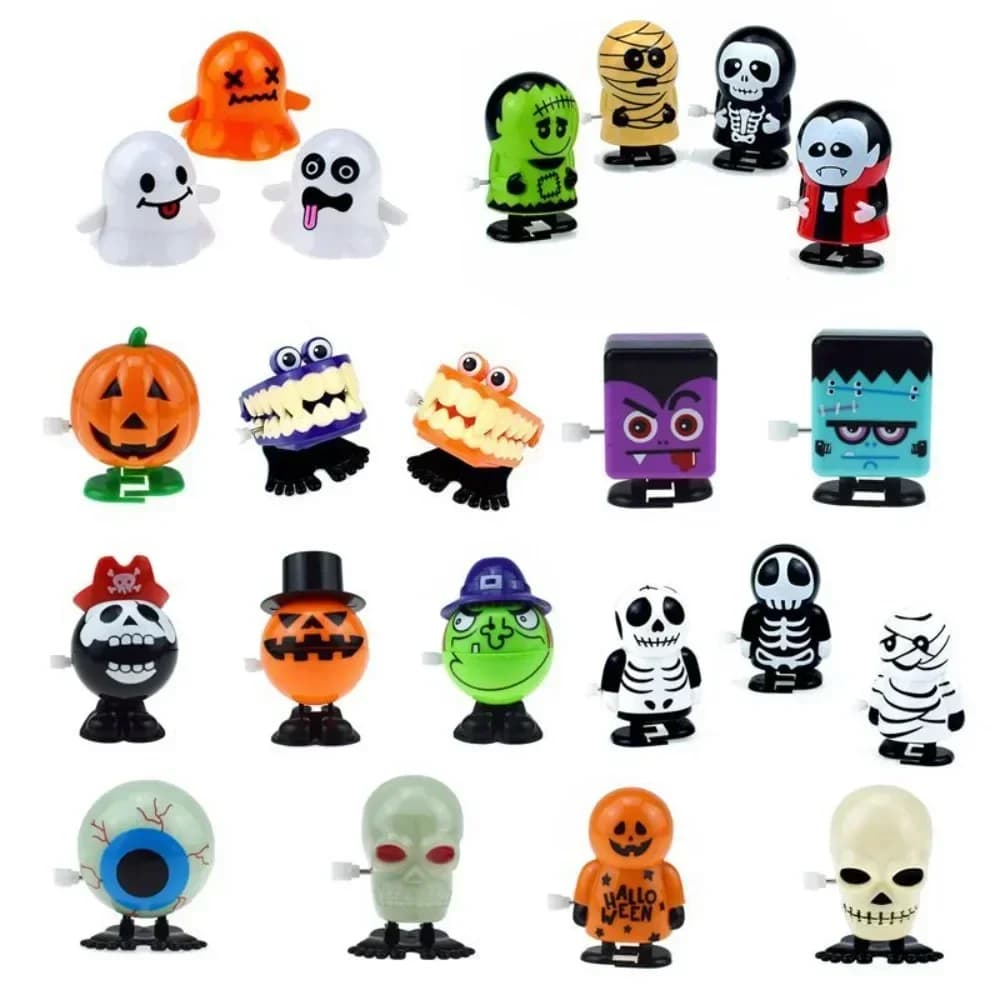 Novità Catena a carica Denti che saltano Fantasma Zucca Scheletro Halloween Windup Piccolo giocattolo Regalo di Babbo Natale cи elem euskol ihый игру tinggi