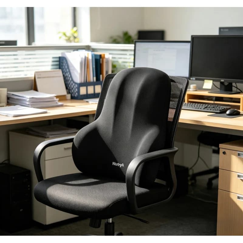 Set di cuscini in memory foam 2-in-1, cuscino di supporto lombare e per il sedile, cuscino per alleviare il mal di schiena per auto, ufficio, casa, regalo per le vacanze