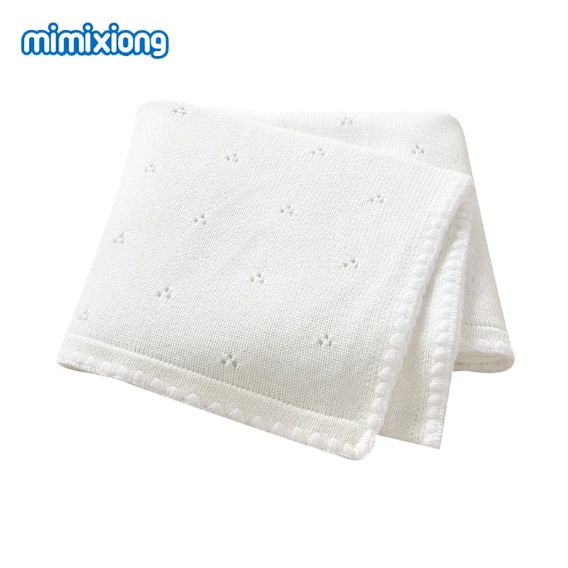 Coperte in Cotone per Neonati 100*80cm, Traspiranti, per Passeggino, Culla, Avvolgimento, Plaid per Bambini