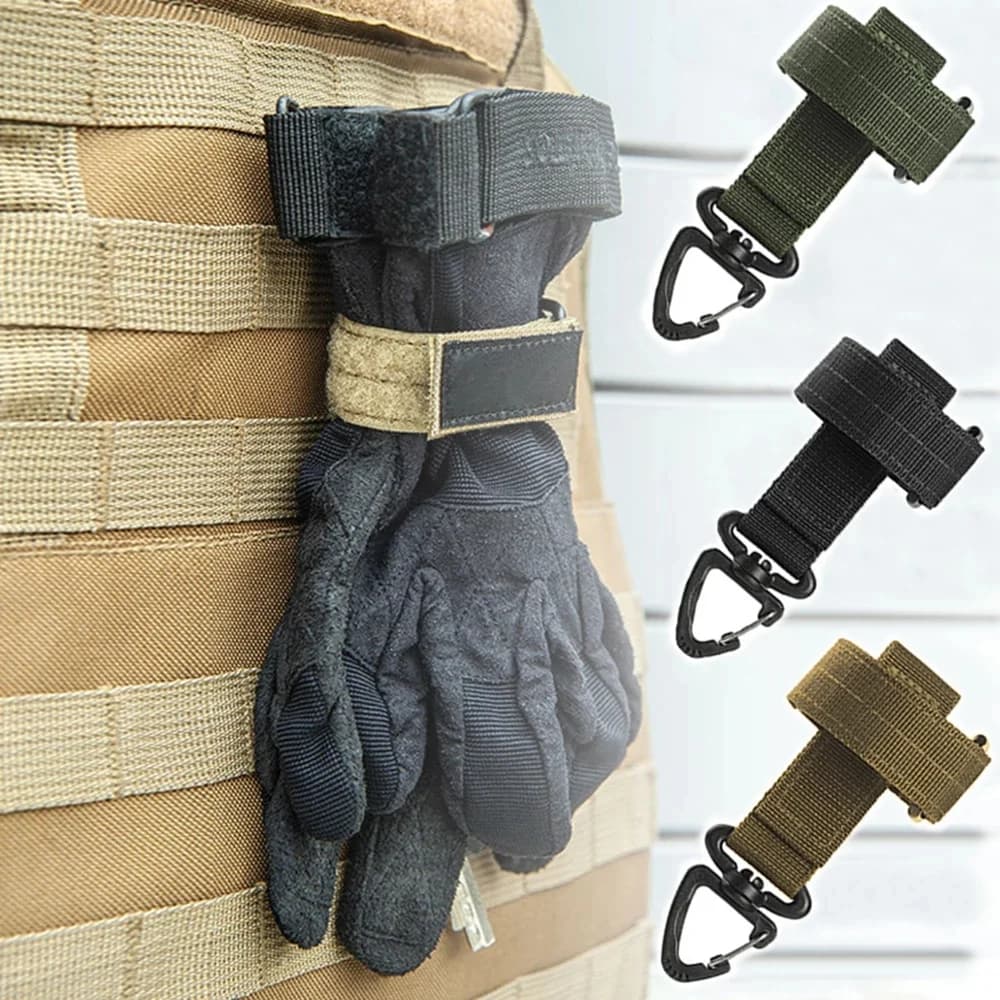 Multipurpose Nylon Gloves Working Gloves with Hook Security Clips Outdoor Tactical Climbing Corda Camping Hanging Buck Outdoor Camping