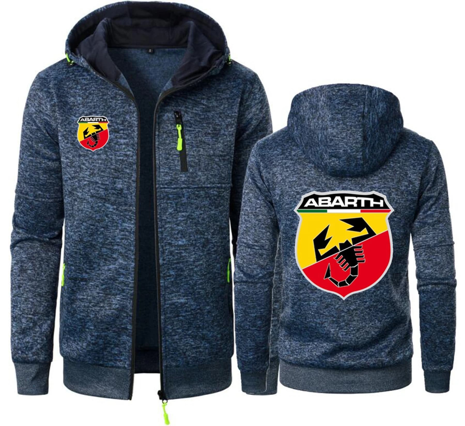 Italia Abarth Scorpion Logo Car Jacquard Felpe con cappuccio FAI DA TE 131 Abarth 695 Abarth 595 Giacca con cerniera Maglioni Tuta sportiva in pile Streetwear